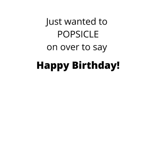 Handmade Popsicle Birthday Card