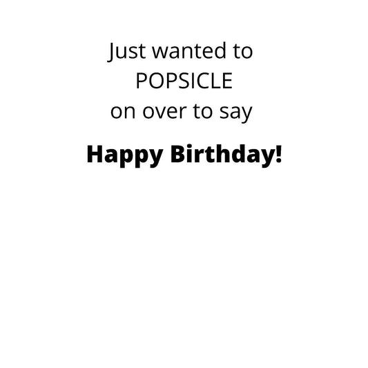 Handmade Popsicle Birthday Card