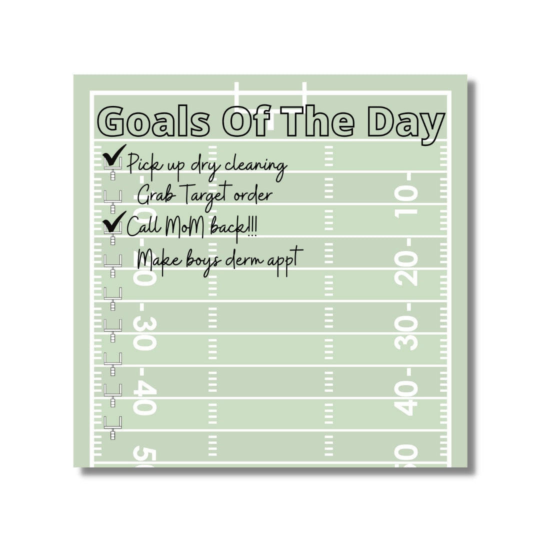 Goals Of The Day Notepad