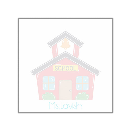 Personalized 6x6 Schoolhouse Notepad