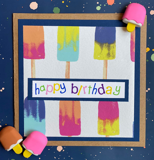 Handmade Popsicle Birthday Card