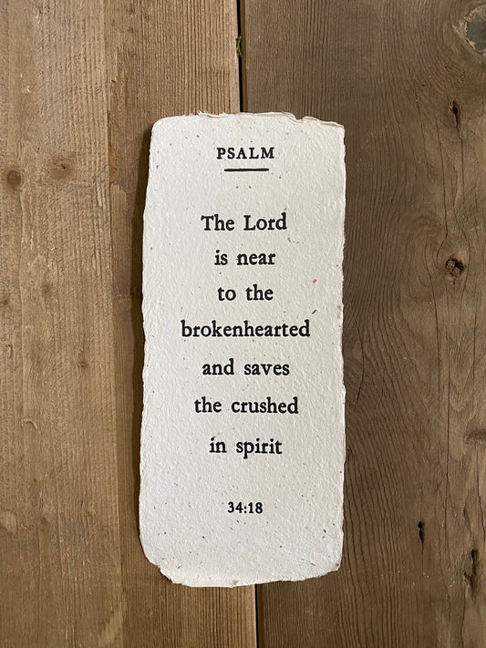 Psalm - Handmade Papyrus Scripture Card