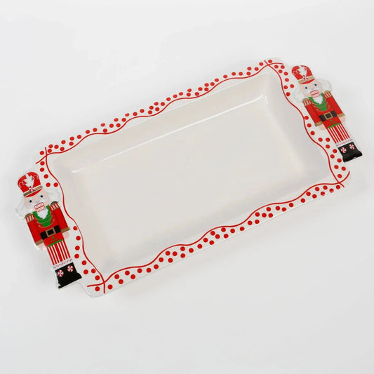 THE NUTTY CRACKER DEEP PLATTER WITH GOLD DECAL