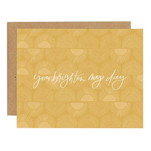 Gold Moon Thanks Card - You Brighten My Day
